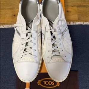 Tod's Men's White Cassetta Sneakers Size 12